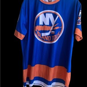 NY Island Tour Blue and Orange T-Shirt